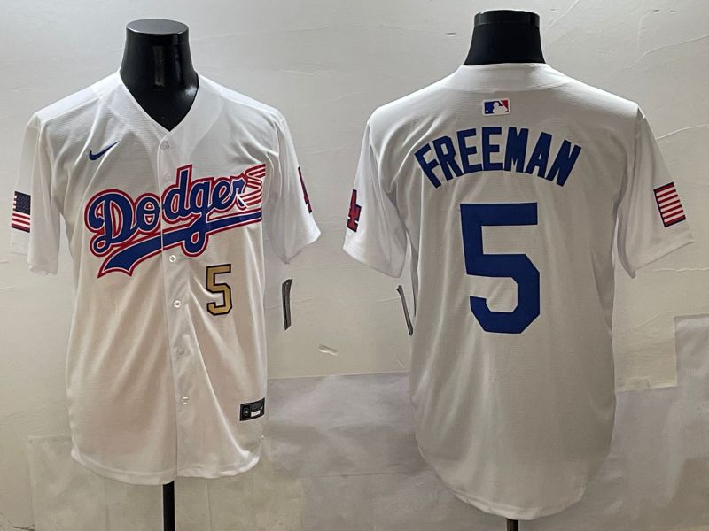 Men Los Angeles Dodgers #5 Freeman White Second generation Joint Name Nike 2025 MLB Jersey style 4->los angeles dodgers->MLB Jersey